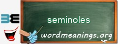 WordMeaning blackboard for seminoles